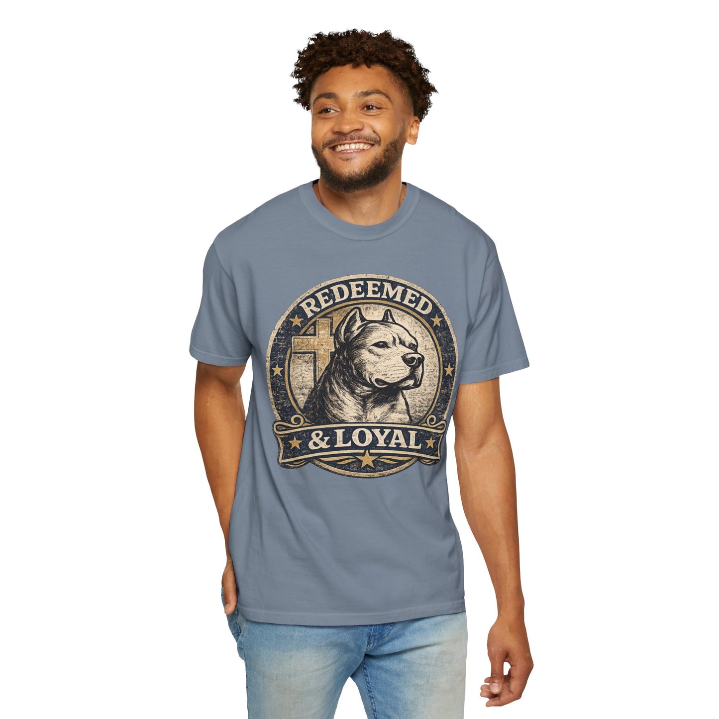 Redeemed & Loyal Vintage Tee - Christian Pit Bull Shirt
