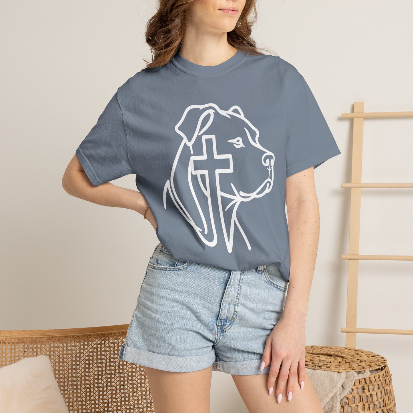 Faithful Bully (Natural Ears) Tee | Christian Pit Bull Shirt