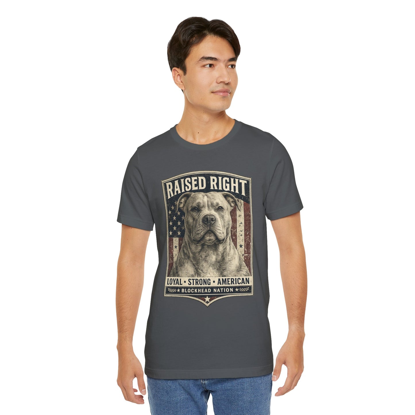 Raised Right Tee – All-American Blockheads Collection