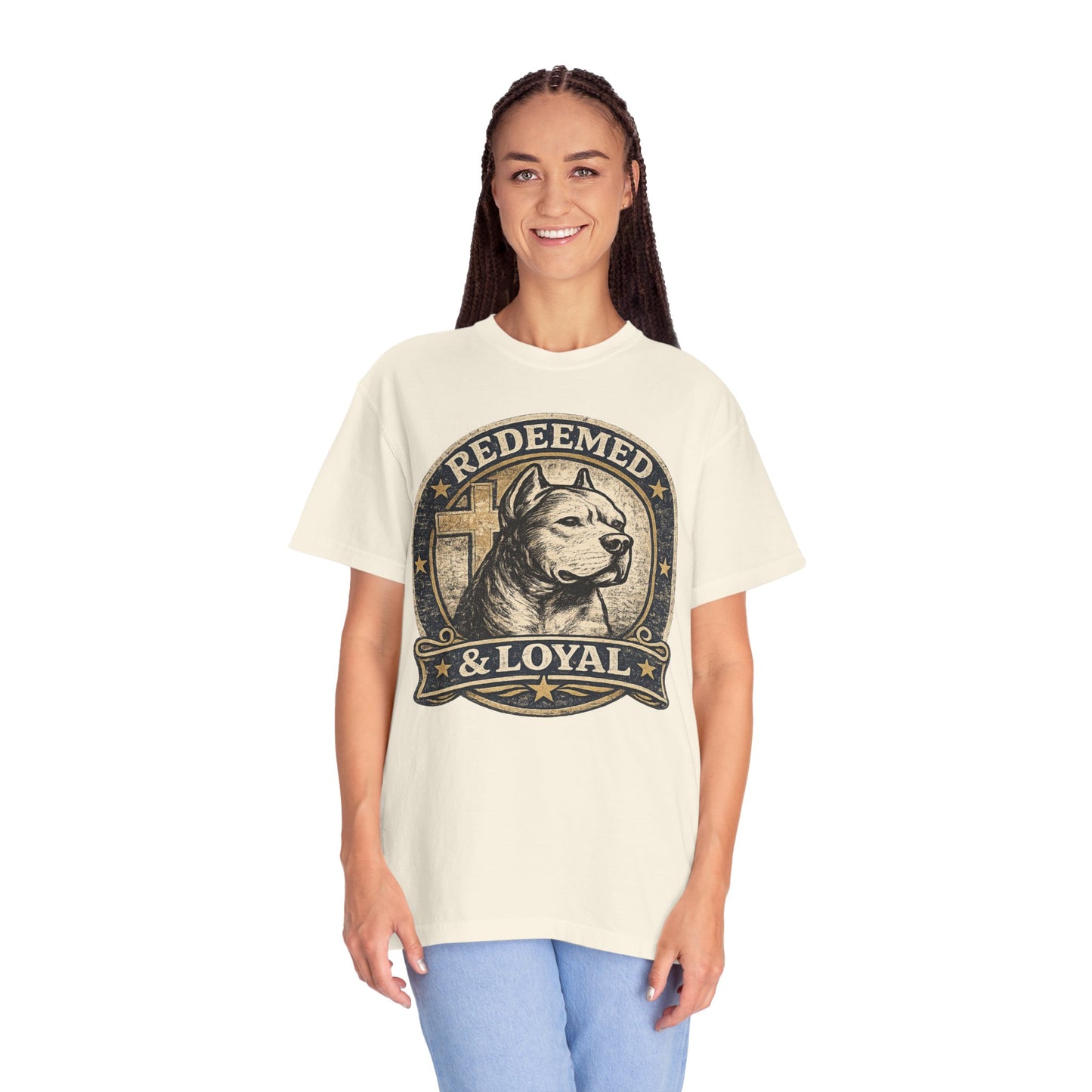 Redeemed & Loyal Vintage Tee - Christian Pit Bull Shirt