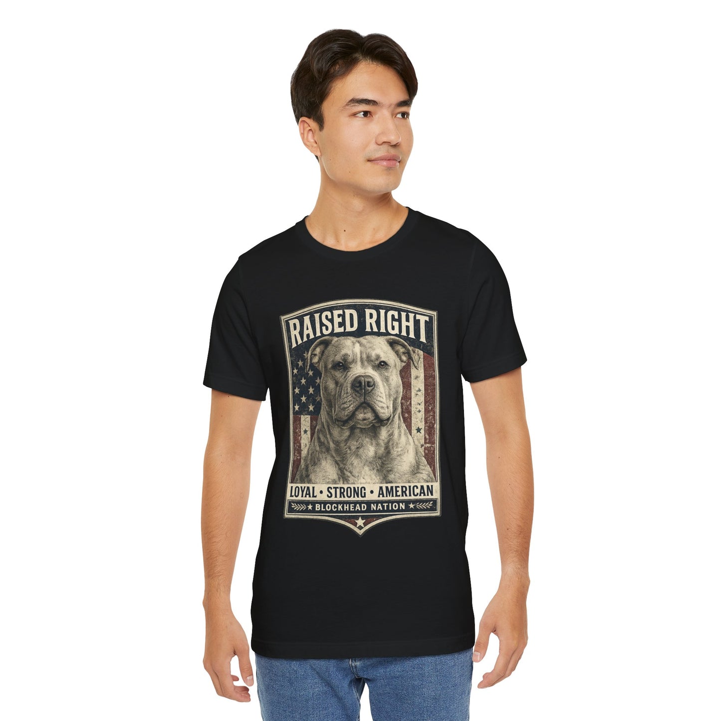 Raised Right Tee – All-American Blockheads Collection