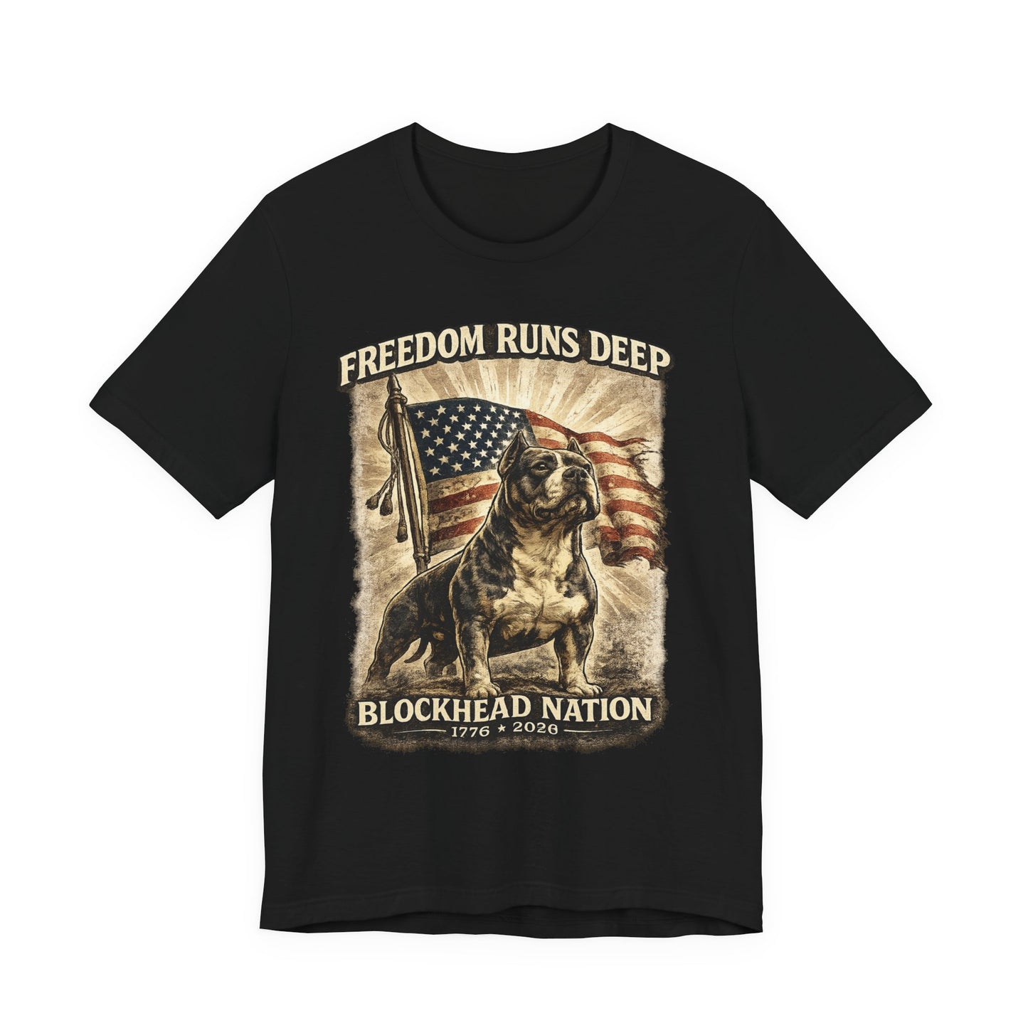 Freedom Runs Deep Tee — All-American Blockheads Collection