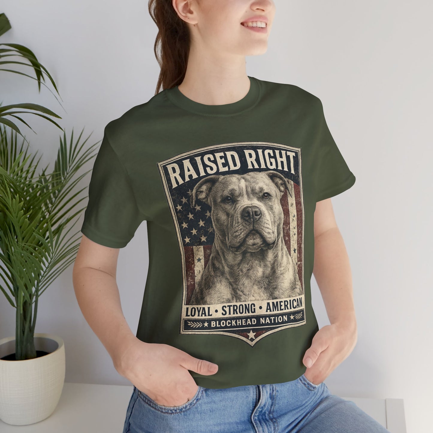 Raised Right Tee – All-American Blockheads Collection