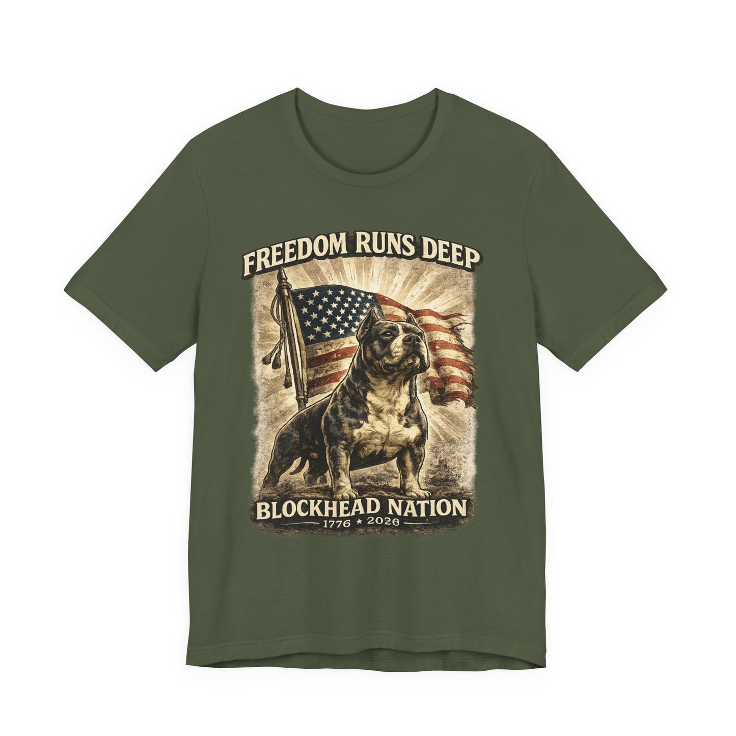 Freedom Runs Deep Tee — All-American Blockheads Collection