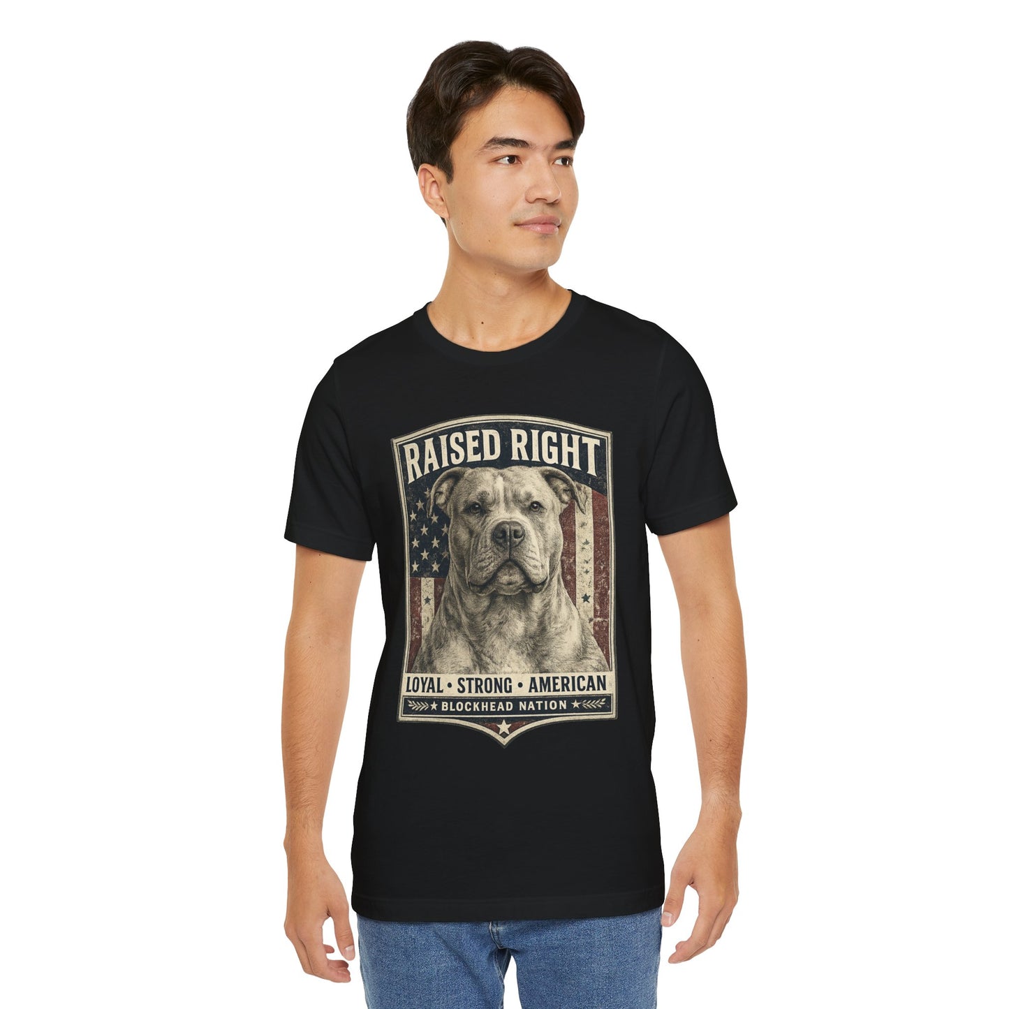 Raised Right Tee – All-American Blockheads Collection