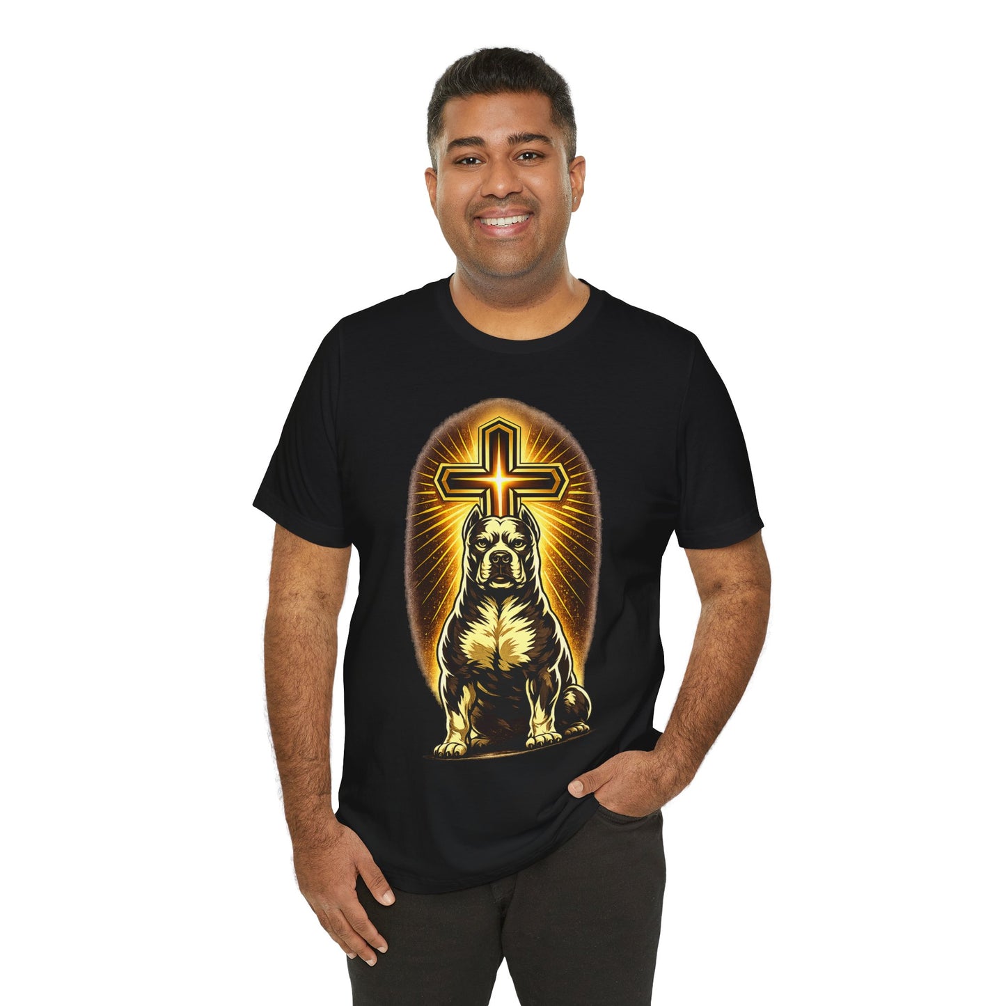Guarded By Grace Gold Tee — Christian Pit Bull Shirt