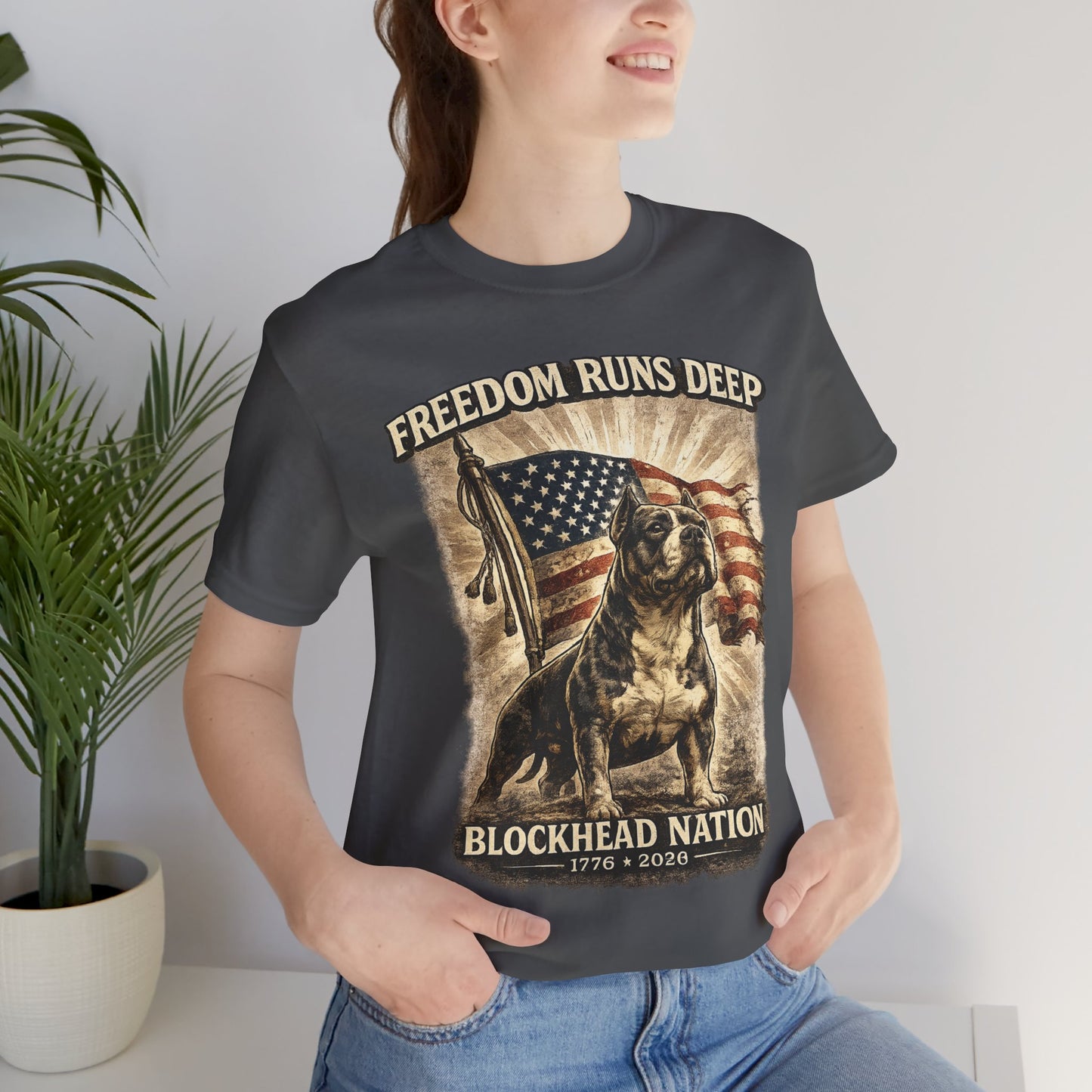 Freedom Runs Deep Tee — All-American Blockheads Collection