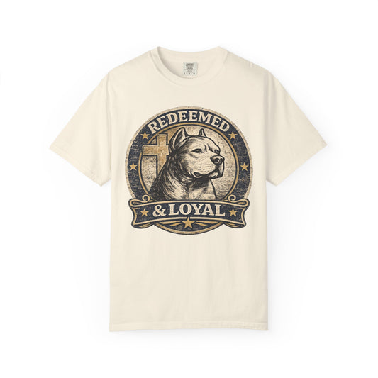 Redeemed & Loyal Vintage Tee - Christian Pit Bull Shirt