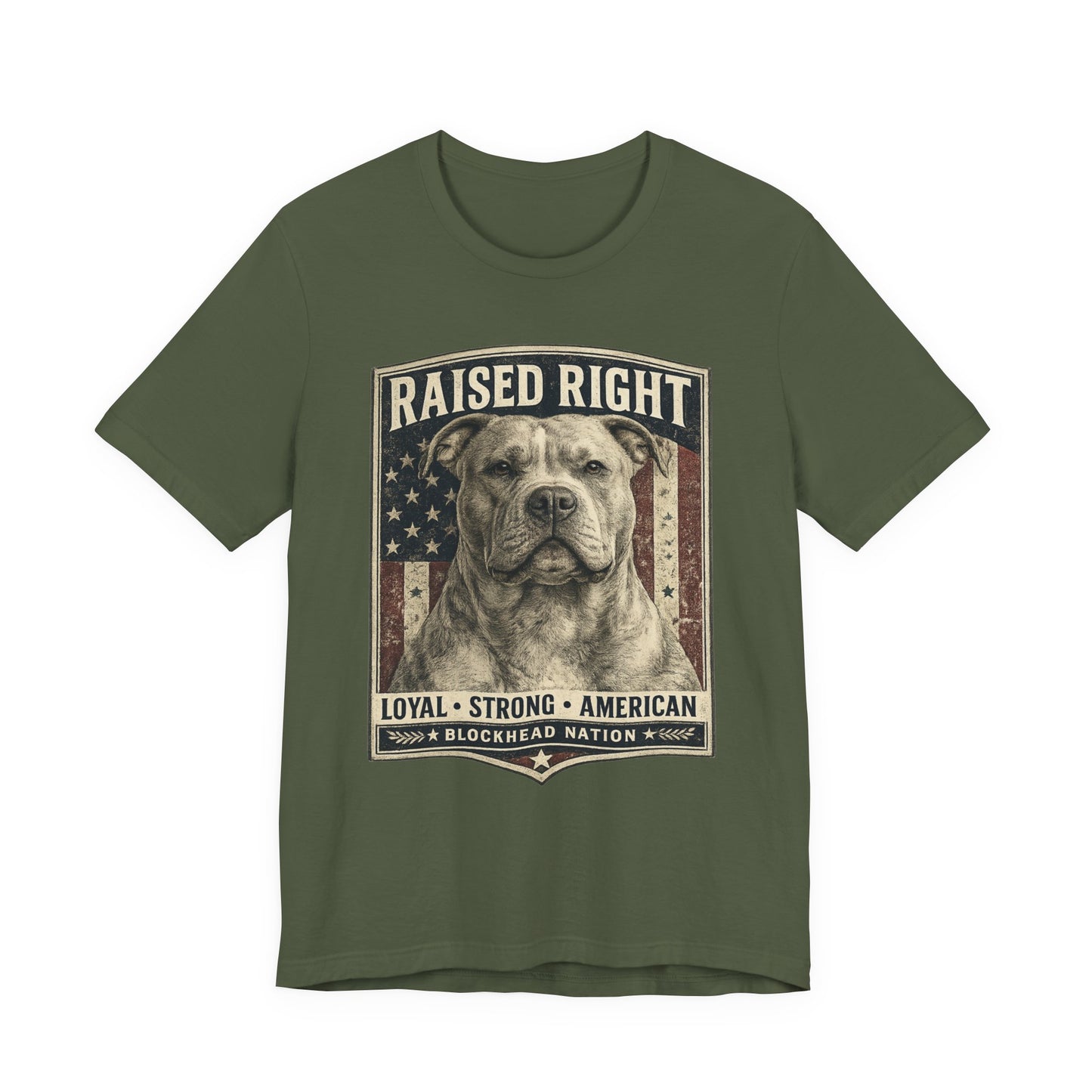 Raised Right Tee – All-American Blockheads Collection
