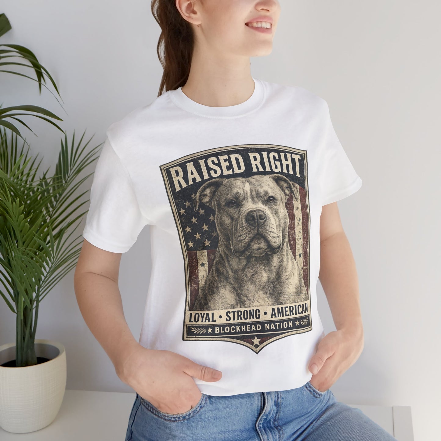 Raised Right Tee – All-American Blockheads Collection