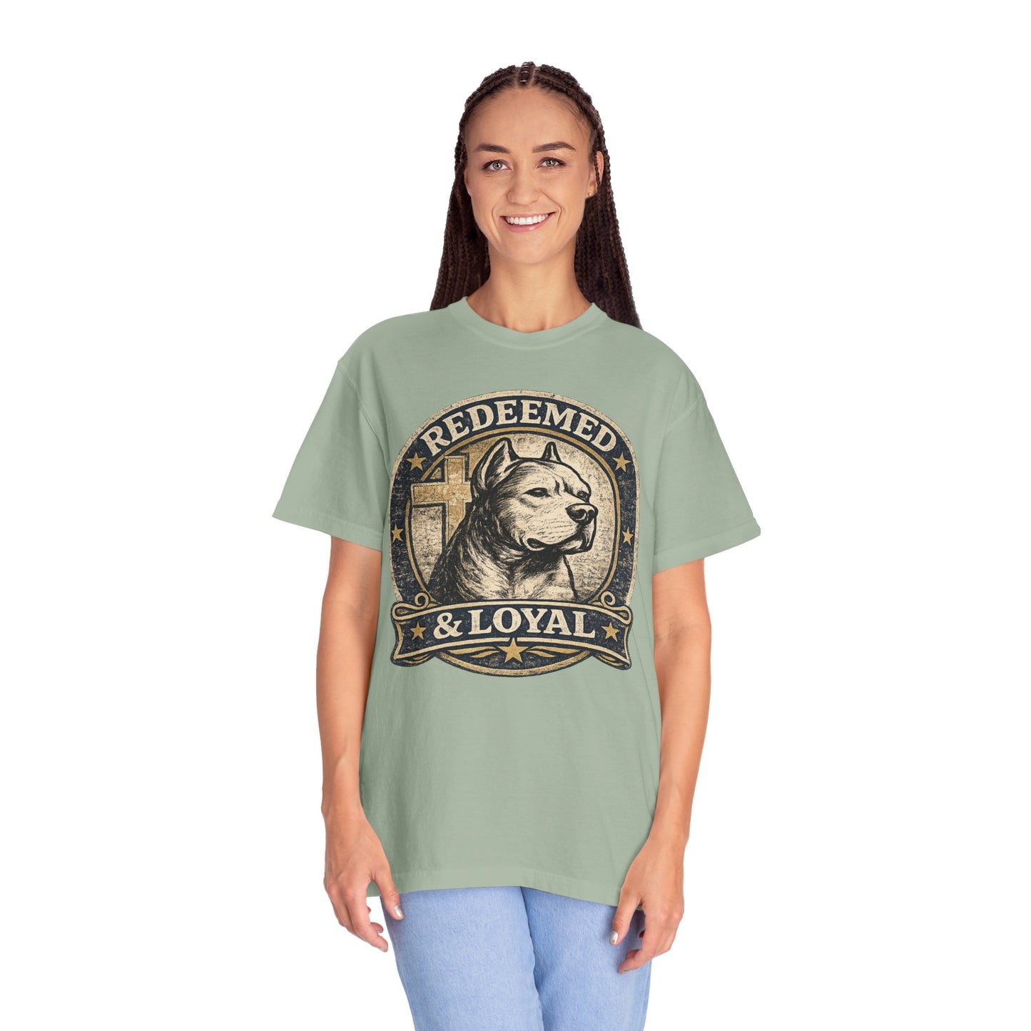 Redeemed & Loyal Vintage Tee - Christian Pit Bull Shirt