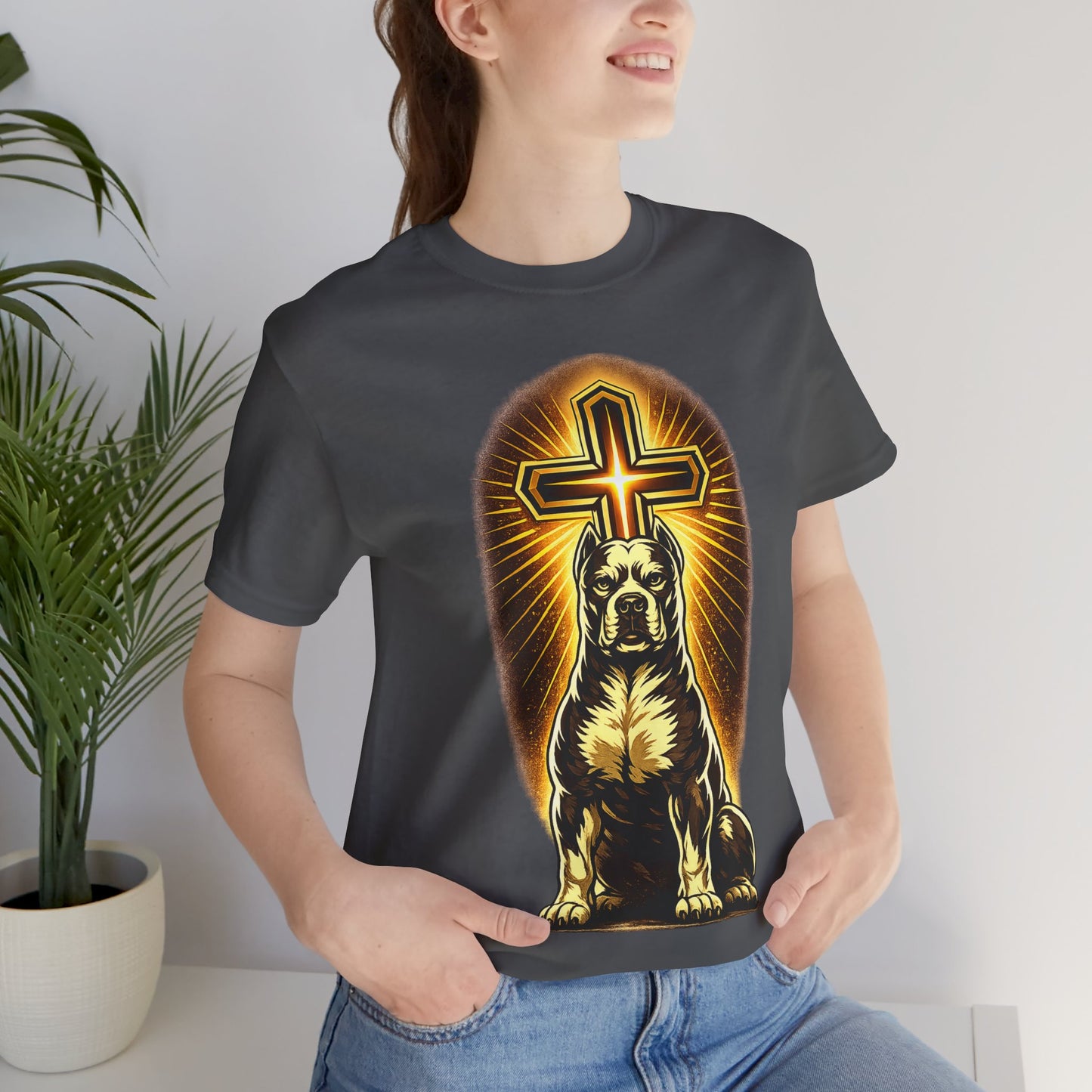 Guarded By Grace Gold Tee — Christian Pit Bull Shirt