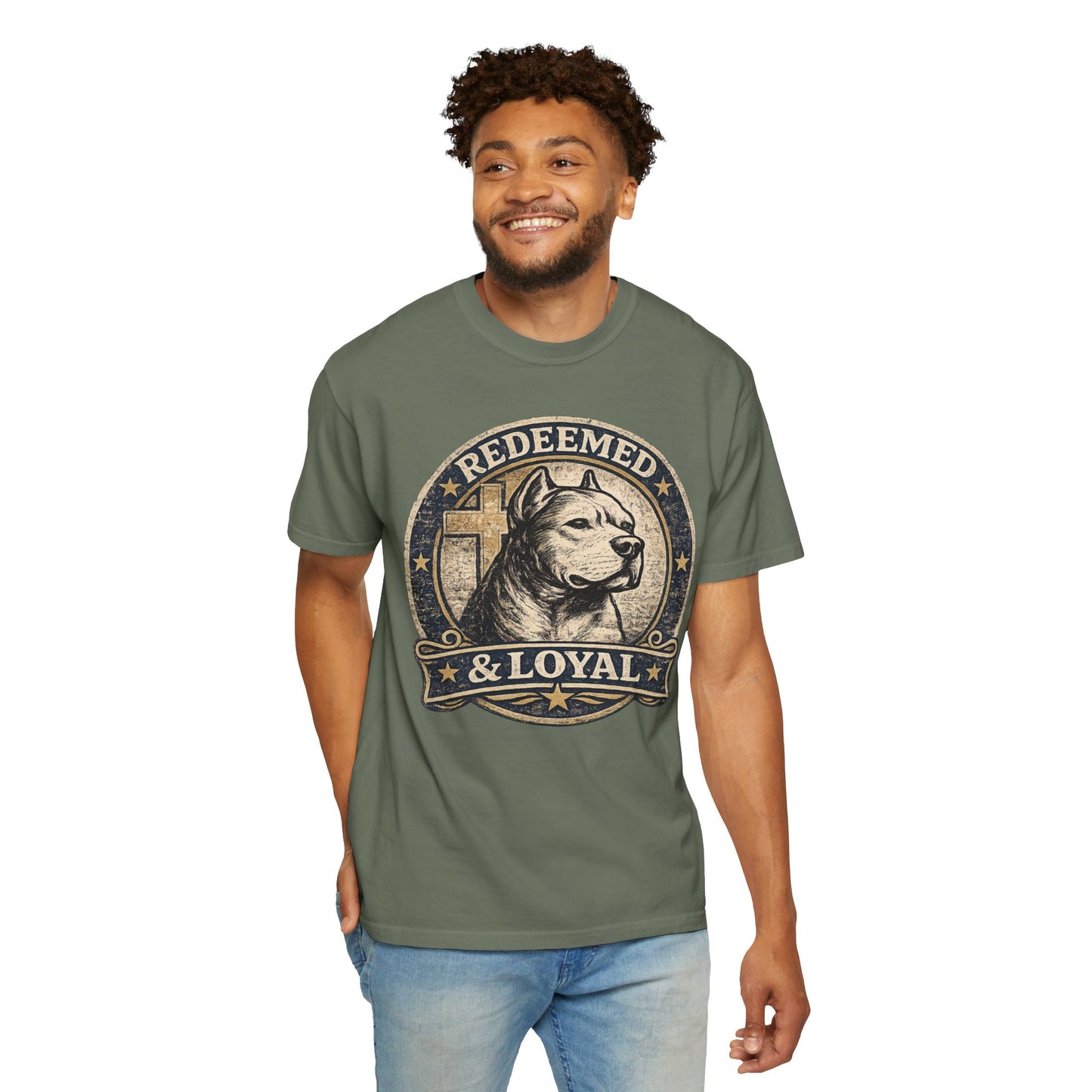 Redeemed & Loyal Vintage Tee - Christian Pit Bull Shirt