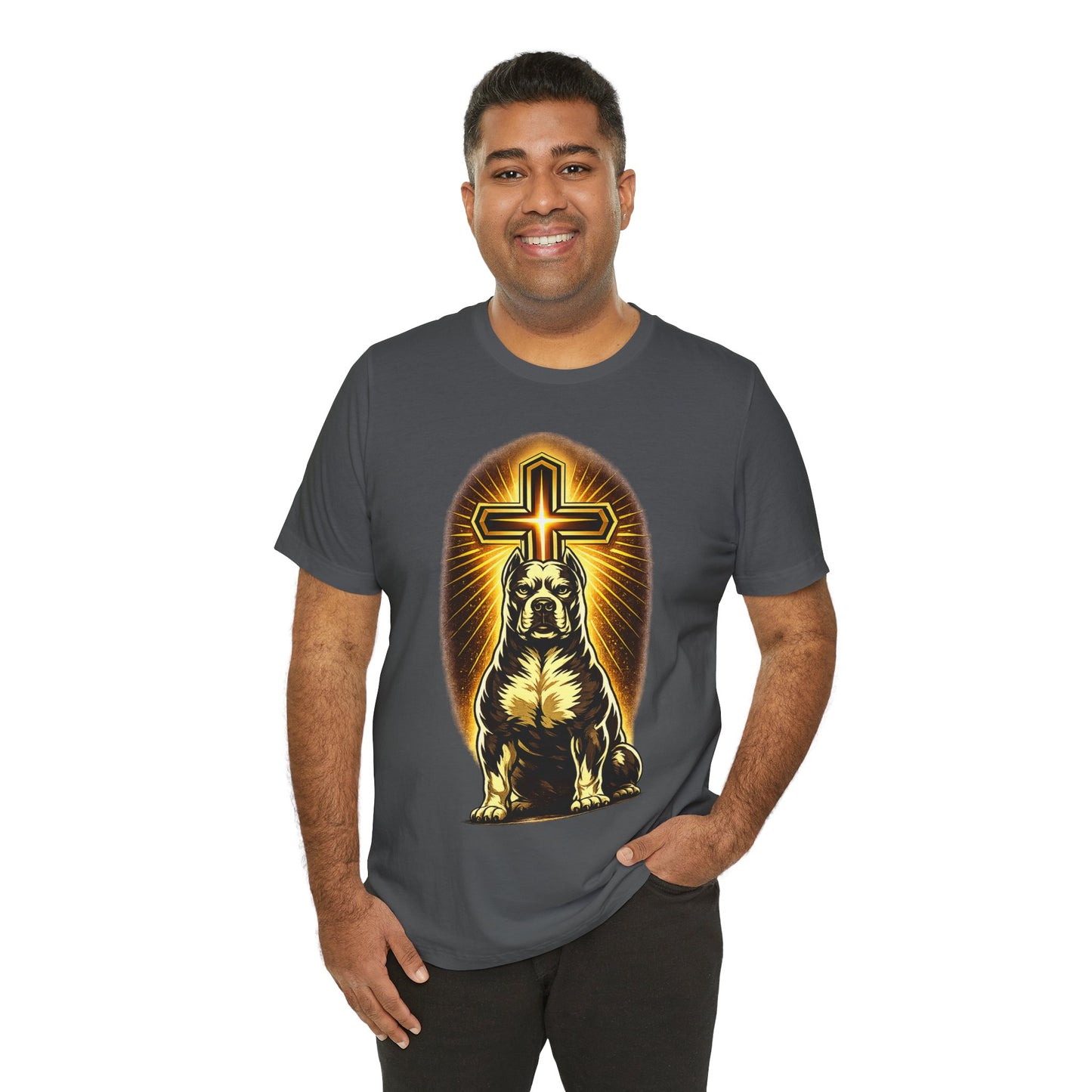 Guarded By Grace Gold Tee — Christian Pit Bull Shirt