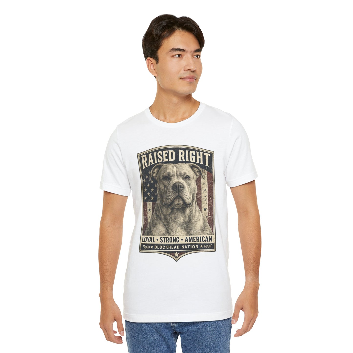 Raised Right Tee – All-American Blockheads Collection