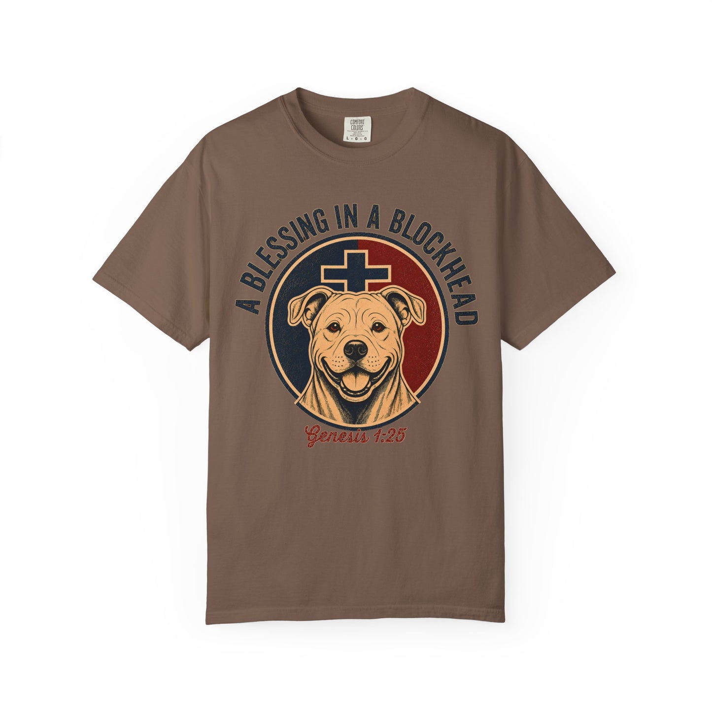 A Blessing in a Blockhead Heritage Tee - Christian Pit Bull Shirt