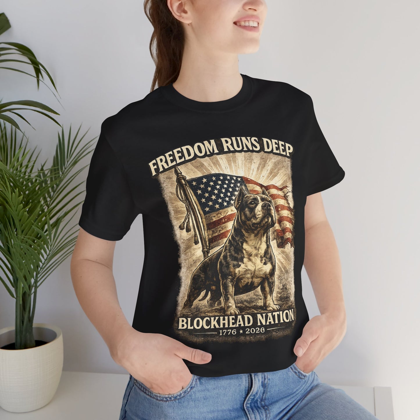 Freedom Runs Deep Tee — All-American Blockheads Collection