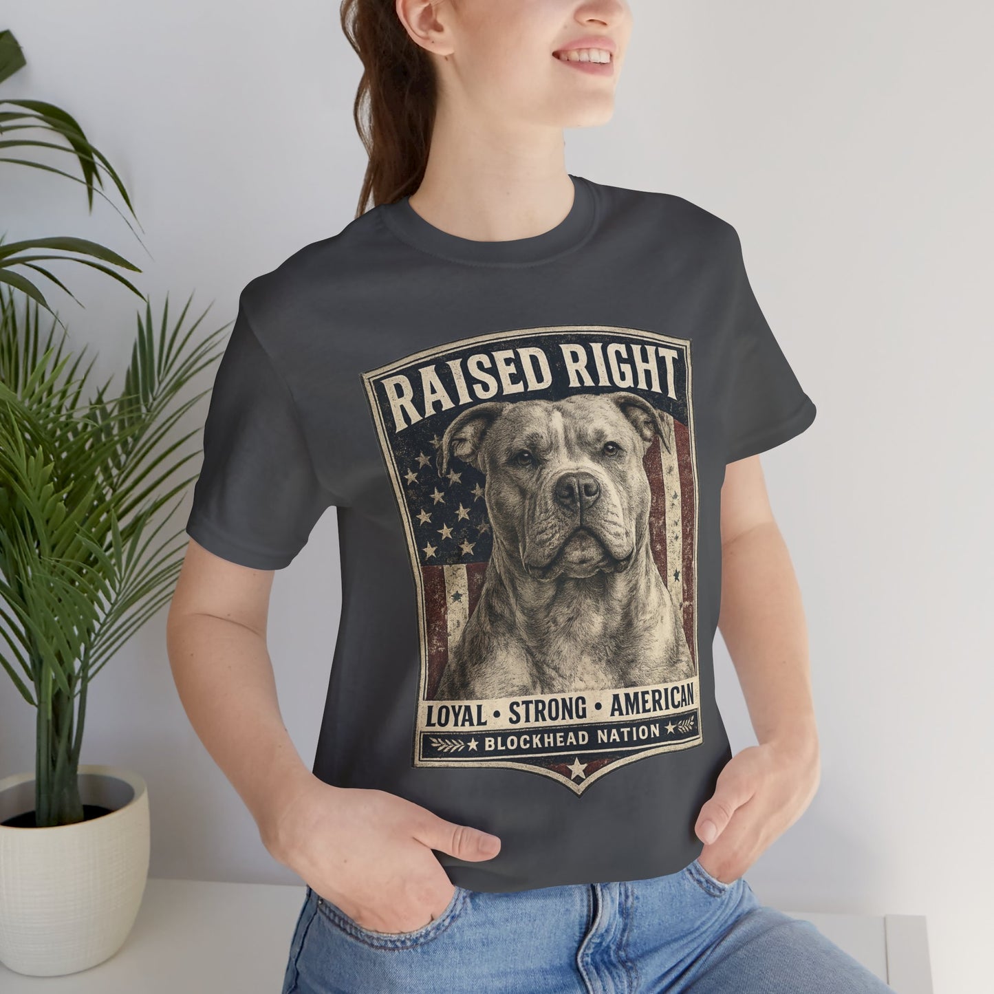 Raised Right Tee – All-American Blockheads Collection