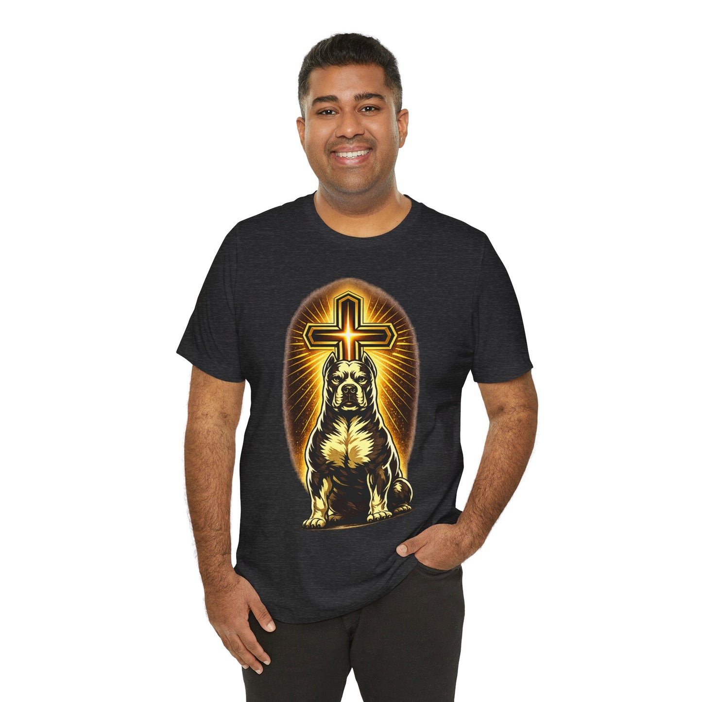 Guarded By Grace Gold Tee — Christian Pit Bull Shirt