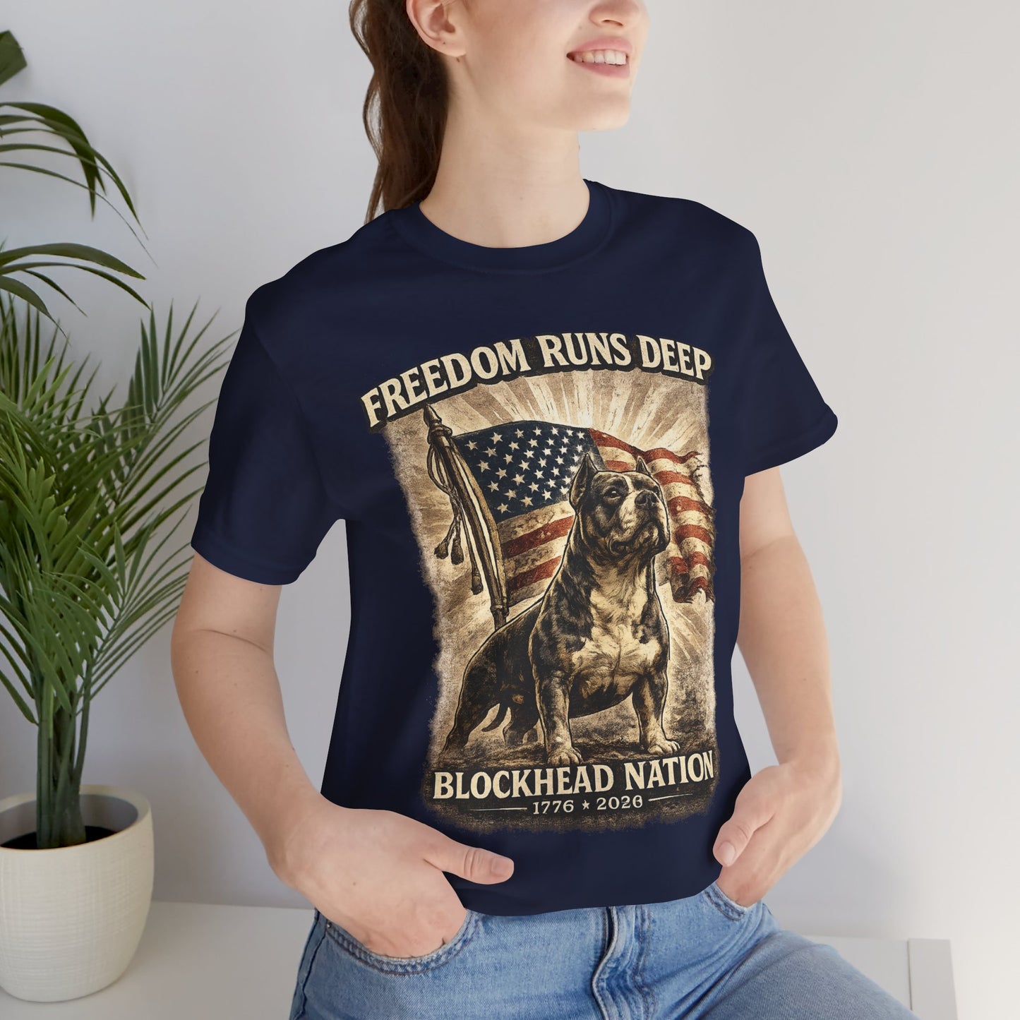 Freedom Runs Deep Tee — All-American Blockheads Collection