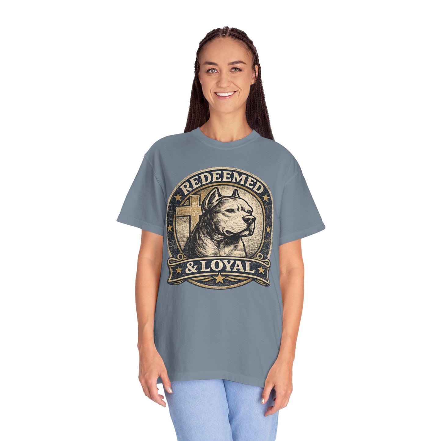 Redeemed & Loyal Vintage Tee - Christian Pit Bull Shirt