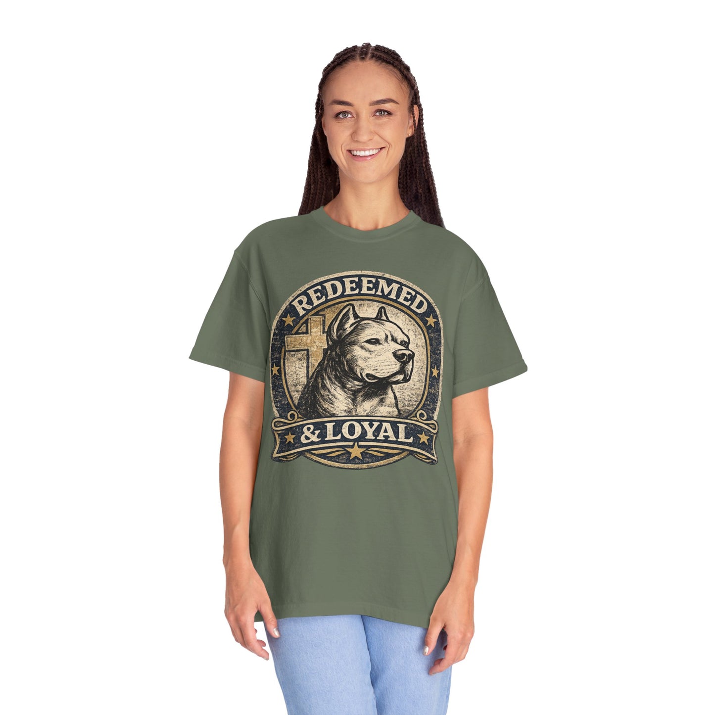 Redeemed & Loyal Vintage Tee - Christian Pit Bull Shirt