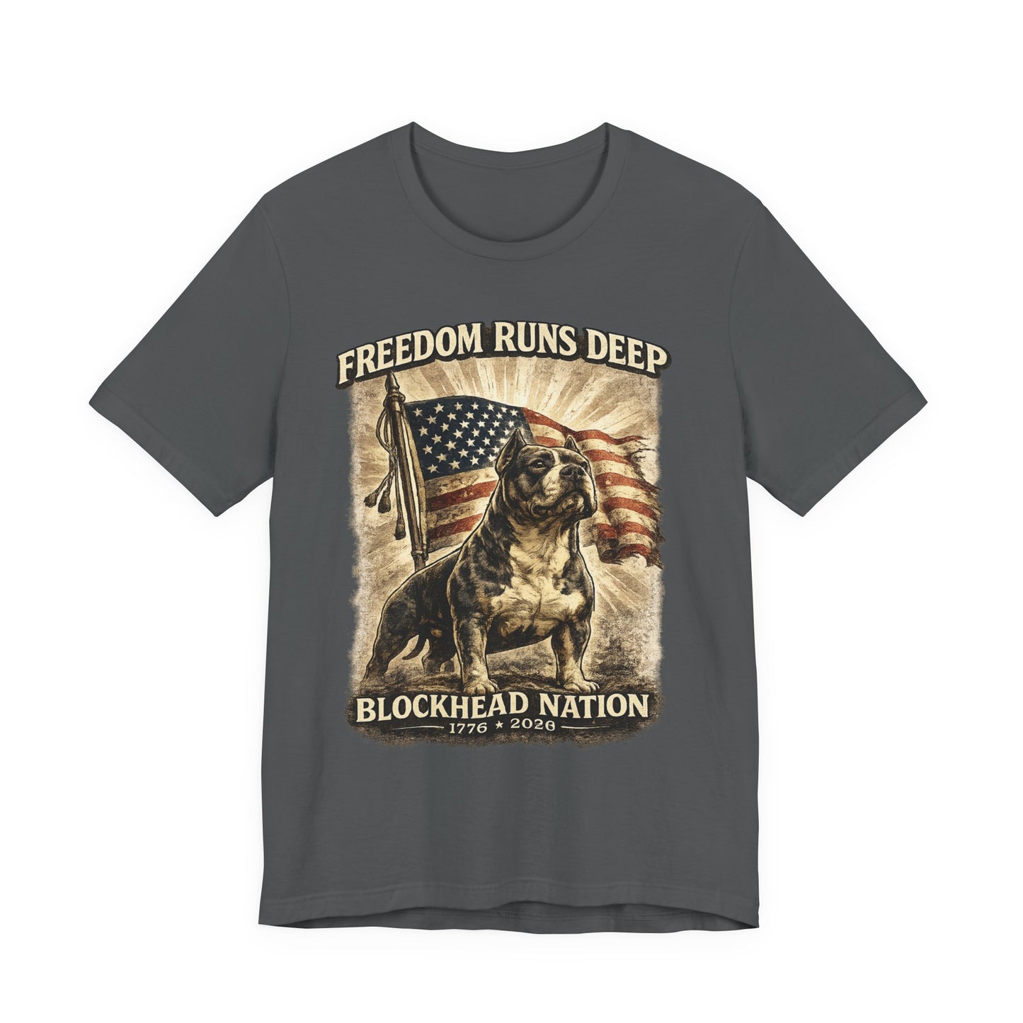 Freedom Runs Deep Tee — All-American Blockheads Collection
