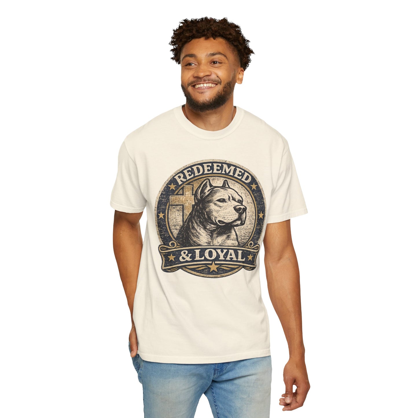 Redeemed & Loyal Vintage Tee - Christian Pit Bull Shirt